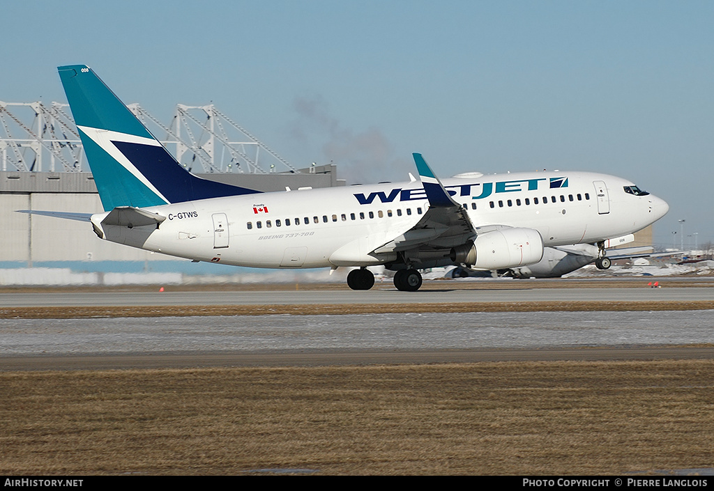 Aircraft Photo of C-GTWS | Boeing 737-76N | WestJet | AirHistory.net #166499