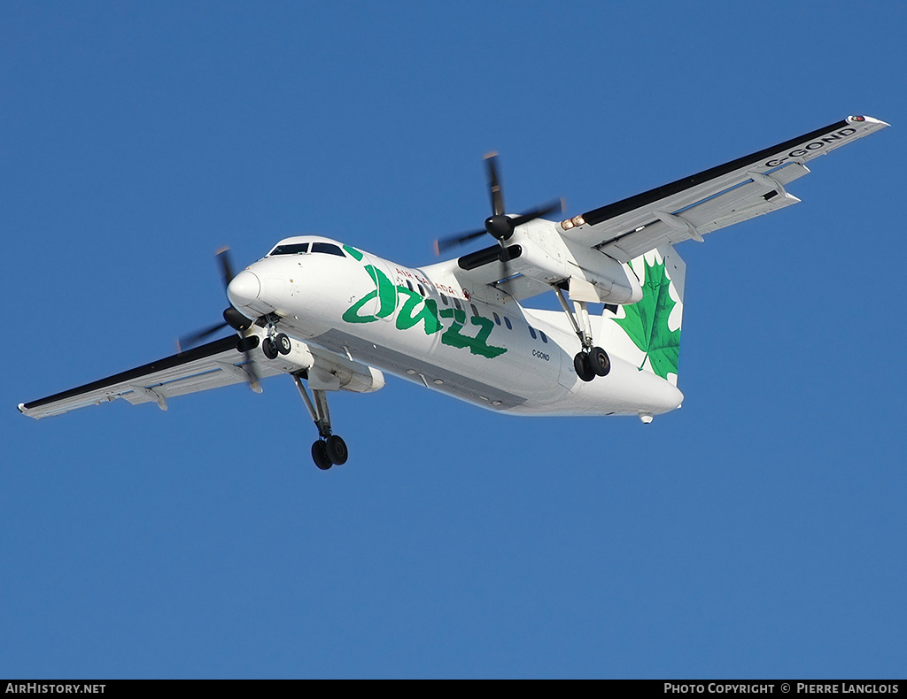 Aircraft Photo of C-GOND | De Havilland Canada DHC-8-102 Dash 8 | Air Canada Jazz | AirHistory.net #166560