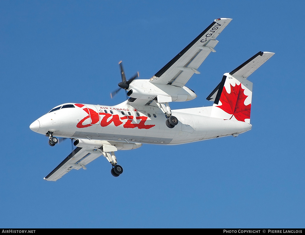 Aircraft Photo of C-GJSV | De Havilland Canada DHC-8-102 Dash 8 | Air Canada Jazz | AirHistory.net #166579
