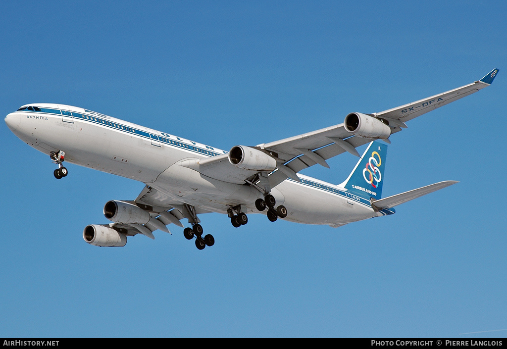 Aircraft Photo of SX-DFA | Airbus A340-313 | Olympic | AirHistory.net #166581