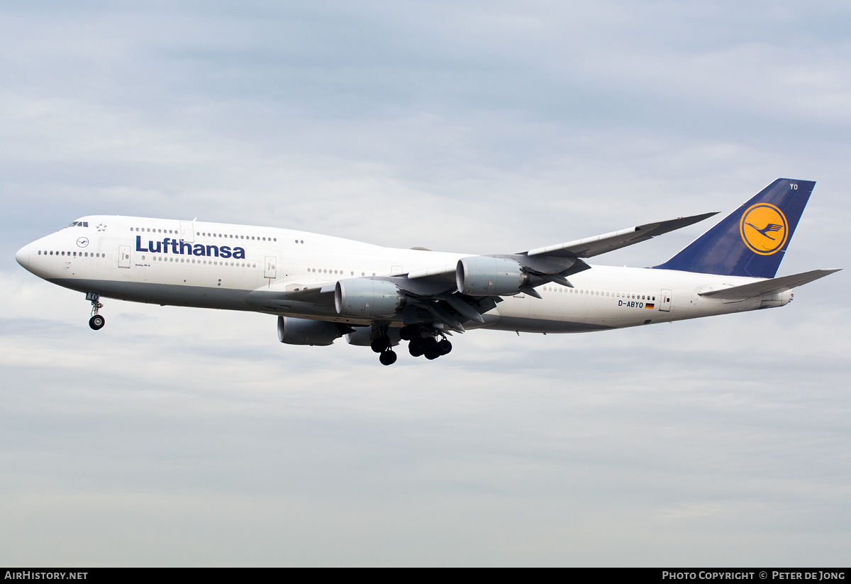 Aircraft Photo of D-ABYO | Boeing 747-830 | Lufthansa | AirHistory.net #166648