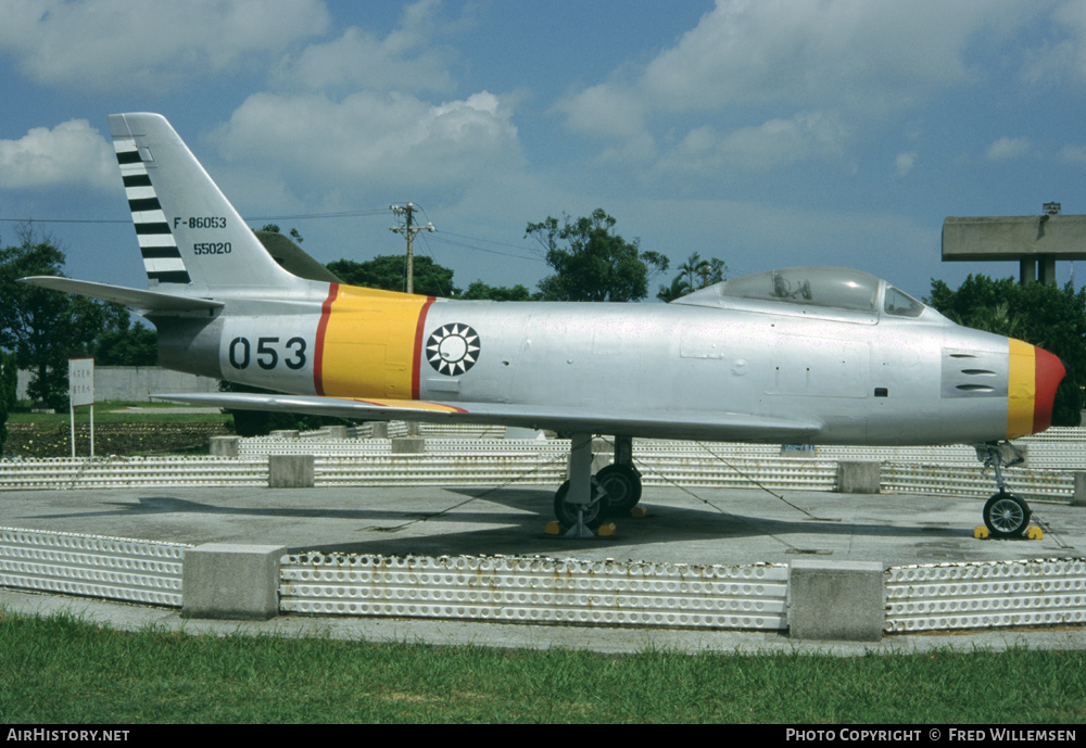 Aircraft Photo of F-86053 / 053 | North American F-86F Sabre | Taiwan - Air Force | AirHistory.net #166884