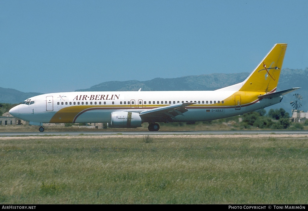 Aircraft Photo of D-ABAJ | Boeing 737-4Y0 | Air Berlin | AirHistory.net #166924