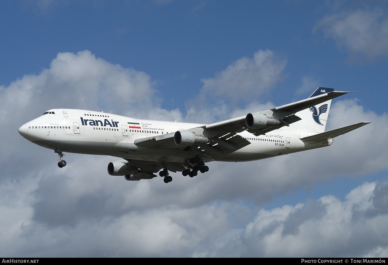 Aircraft Photo of EP-IAM | Boeing 747-186B | Iran Air | AirHistory.net #166929