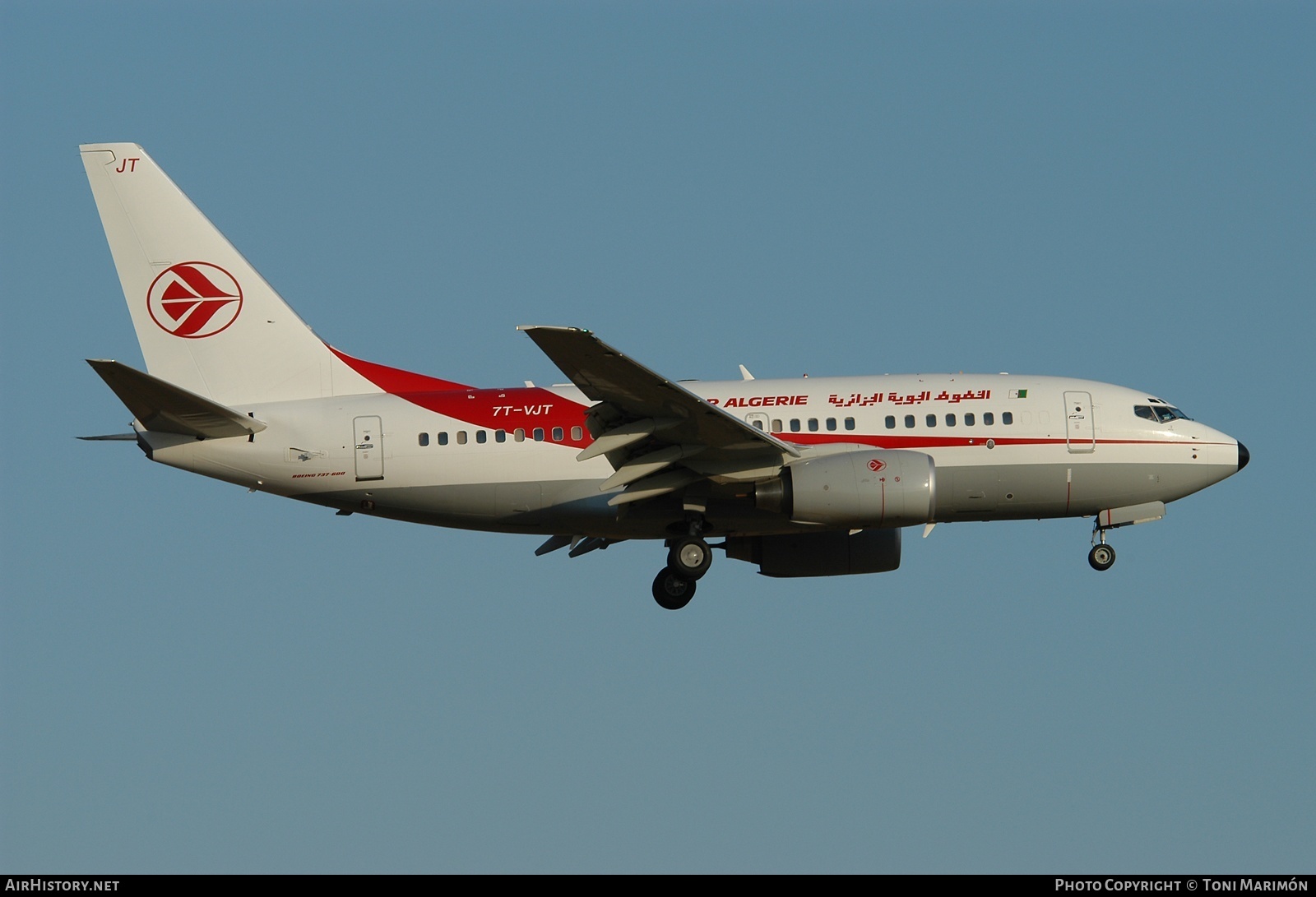Aircraft Photo of 7T-VJT | Boeing 737-6D6 | Air Algérie | AirHistory.net #166935