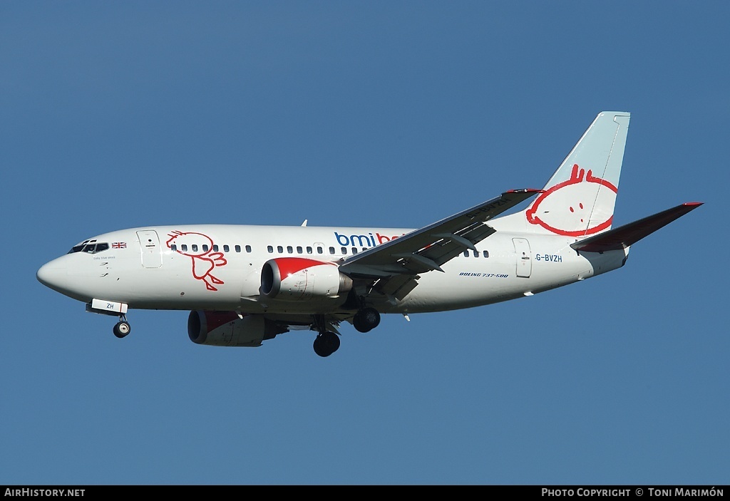 Aircraft Photo of G-BVZH | Boeing 737-5Q8 | Bmibaby | AirHistory.net #166936