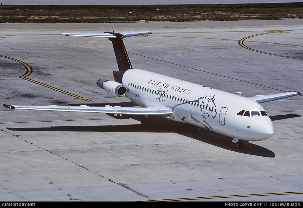 Aircraft Photo of G-OBWA | BAC 111-518FG One-Eleven | British World Airlines | AirHistory.net #166956