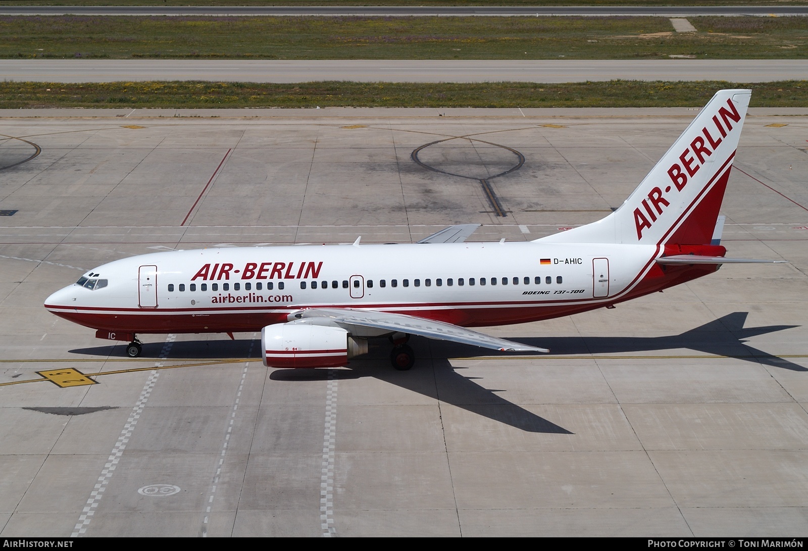 Aircraft Photo of D-AHIC | Boeing 737-7BK | Air Berlin | AirHistory.net #166965