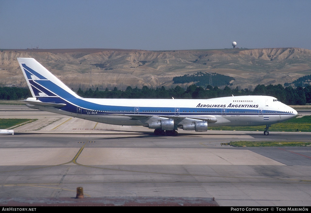 Aircraft Photo of LV-MLP | Boeing 747-287B | Aerolíneas Argentinas | AirHistory.net #166985