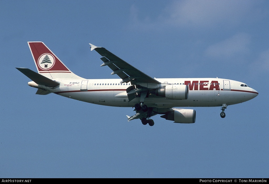 Aircraft Photo of F-OHLI | Airbus A310-304 | MEA - Middle East Airlines | AirHistory.net #167002