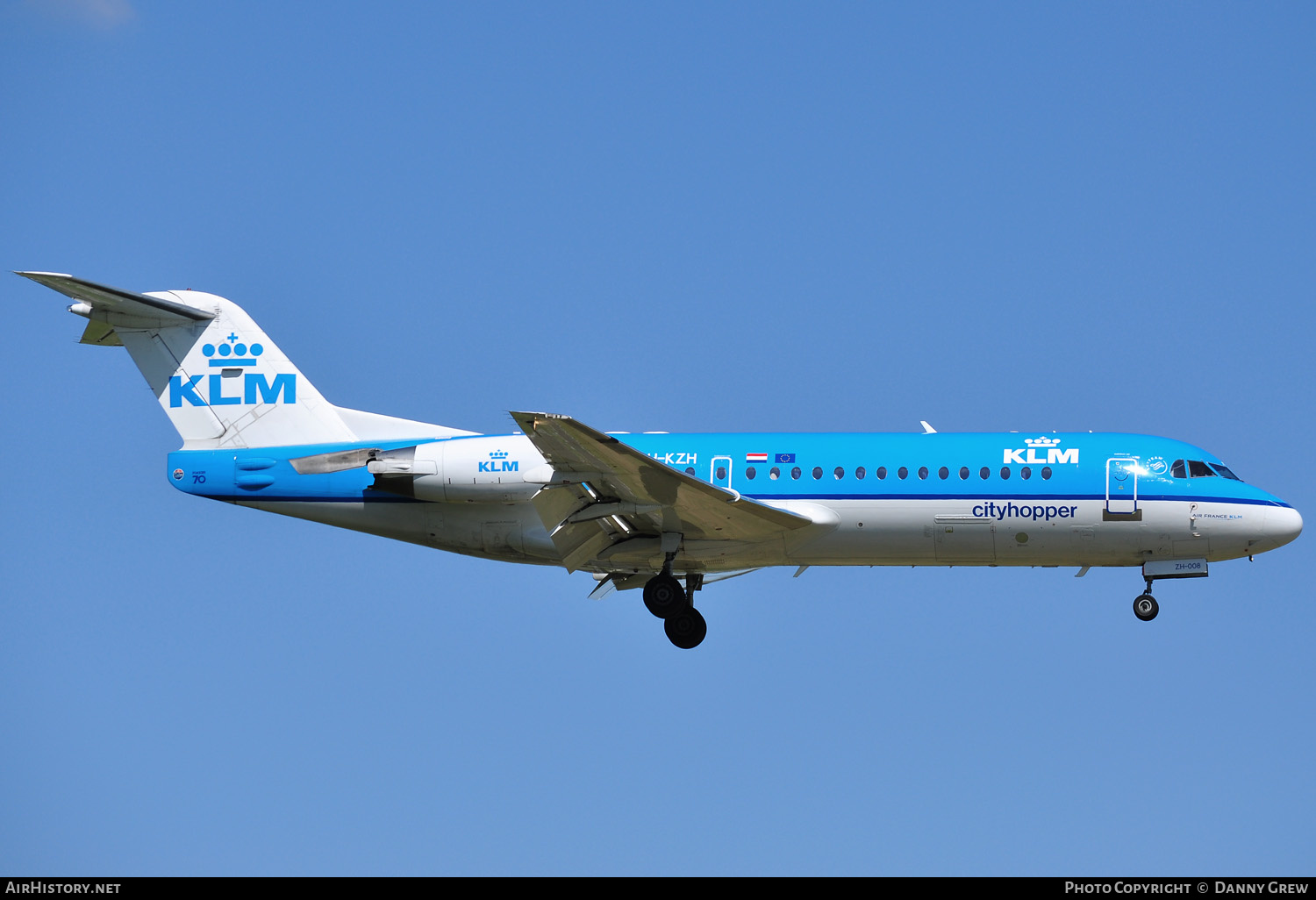 Aircraft Photo of PH-KZH | Fokker 70 (F28-0070) | KLM Cityhopper | AirHistory.net #167171
