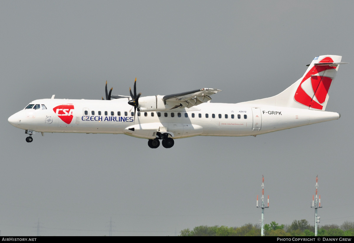 Aircraft Photo of F-GRPK | ATR ATR-72-500 (ATR-72-212A) | ČSA - Czech Airlines | AirHistory.net #167358