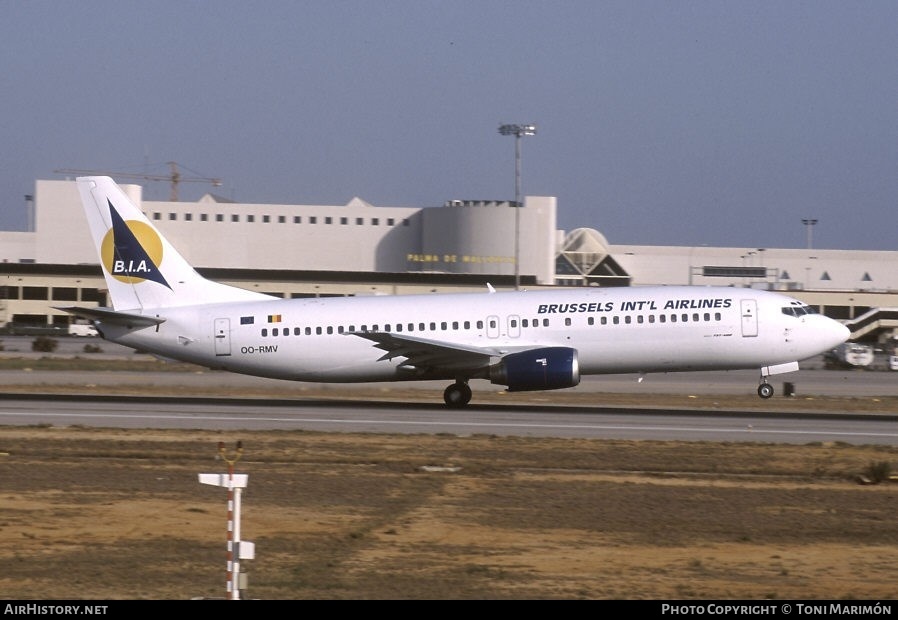 Aircraft Photo of OO-RMV | Boeing 737-408 | Brussels International Airlines - BIA | AirHistory.net #167396