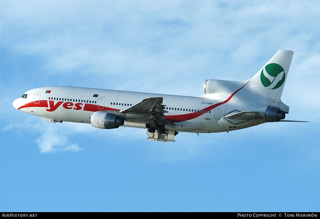 Aircraft Photo of CS-TMX | Lockheed L-1011-385-3 TriStar 500 | Yes Linhas Aéreas Charter | AirHistory.net #167397