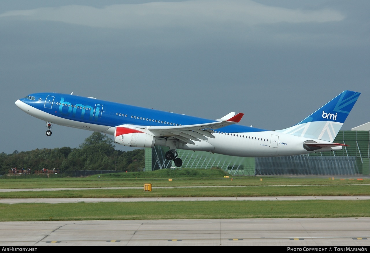 Aircraft Photo of G-WWBM | Airbus A330-243 | BMI - British Midland International | AirHistory.net #167398