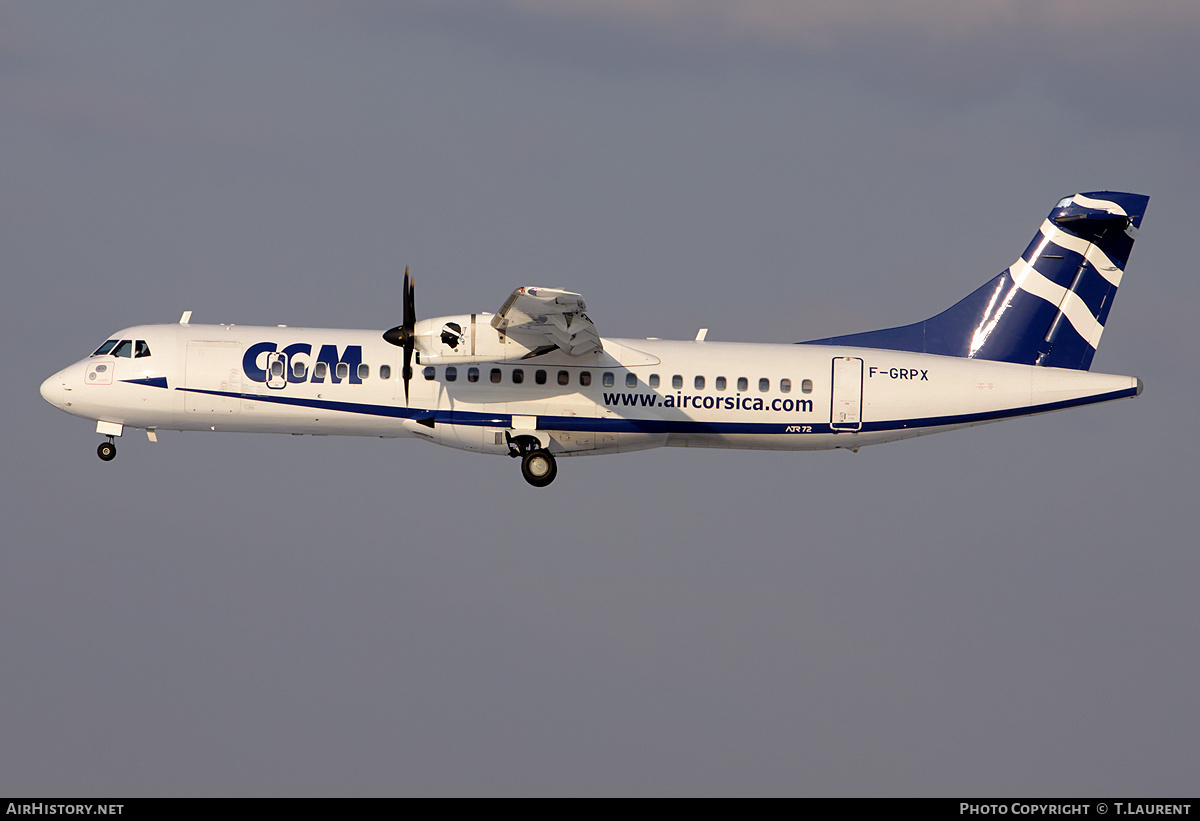 Aircraft Photo of F-GRPX | ATR ATR-72-500 (ATR-72-212A) | CCM Airlines - Compagnie Corse Méditerranée | AirHistory.net #167541