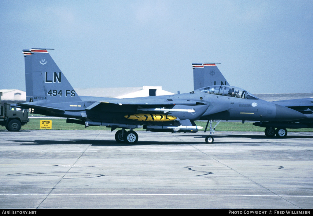 Aircraft Photo of 91-0314 / AF91314 | McDonnell Douglas F-15E Strike Eagle | USA - Air Force | AirHistory.net #167576