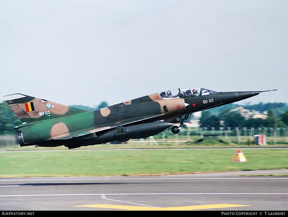 Aircraft Photo of BD03 | Dassault Mirage 5BD | Belgium - Air Force | AirHistory.net #167587