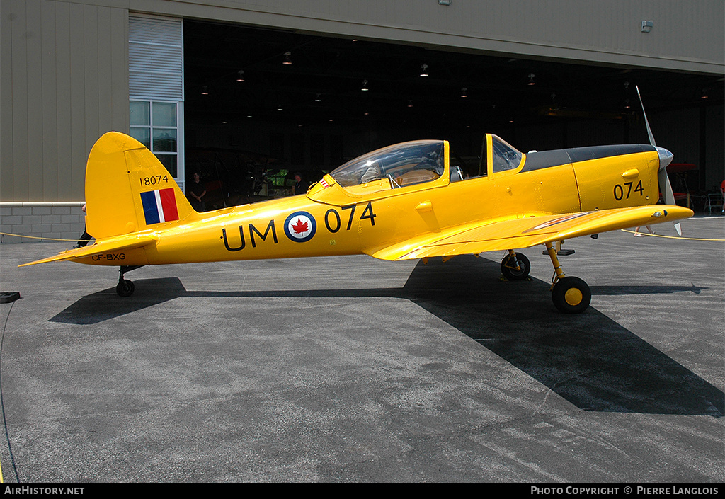 Aircraft Photo of CF-BXG / 18074 | De Havilland Canada DHC-1B-2-S5 Chipmunk Mk2 | Canada - Air Force | AirHistory.net #167667