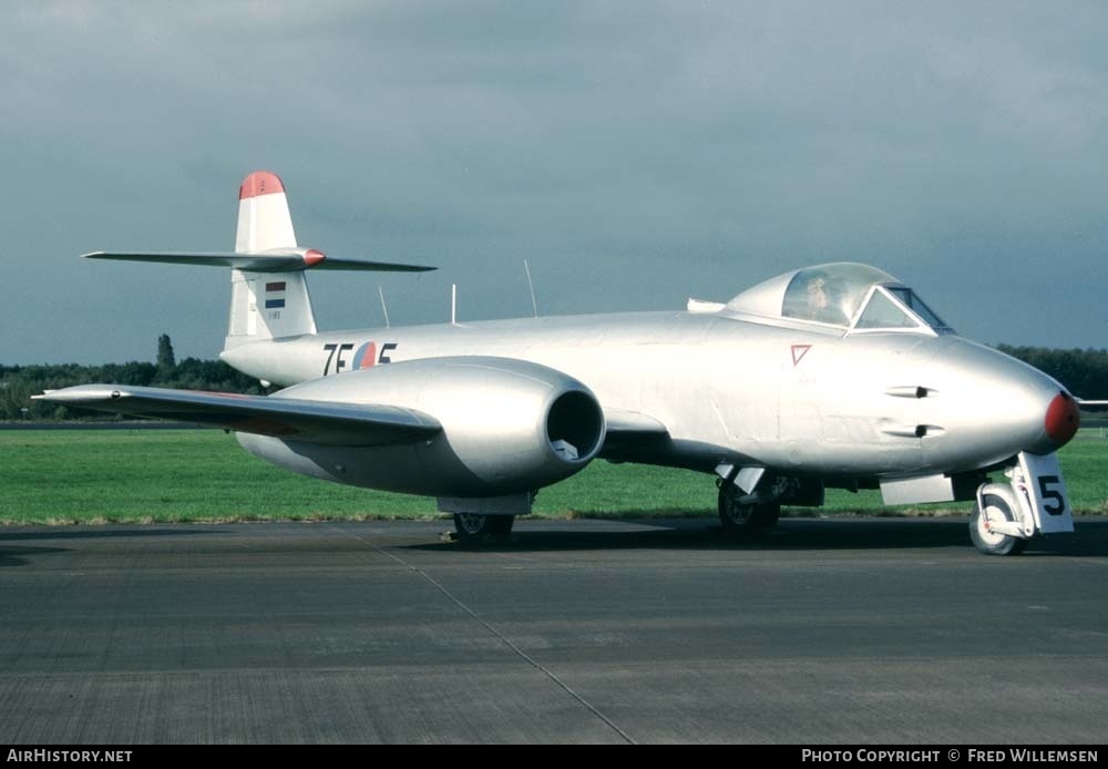 Aircraft Photo of I-189 | Gloster Meteor F8 | Netherlands - Air Force | AirHistory.net #167706