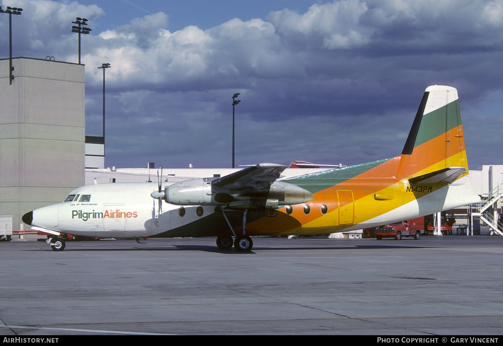 Aircraft Photo of N143PM | Fokker F27-100 Friendship | Pilgrim Airlines | AirHistory.net #168008