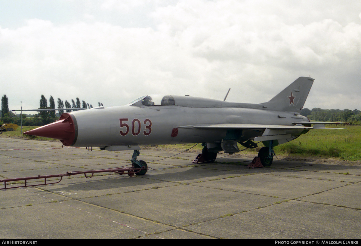 Aircraft Photo of G-BRAM / 503 | Mikoyan-Gurevich MiG-21PF | Soviet Union - Air Force | AirHistory.net #168111