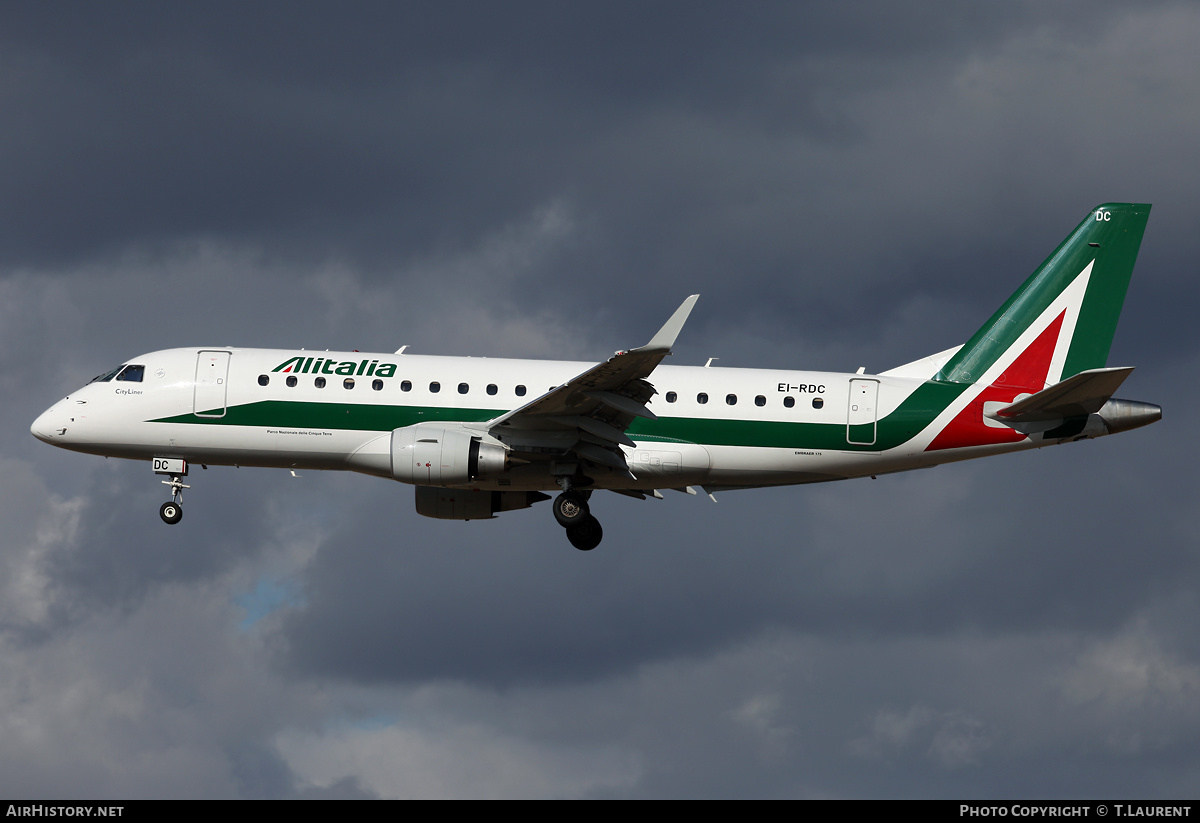 Aircraft Photo of EI-RDC | Embraer 175STD (ERJ-170-200STD) | Alitalia CityLiner | AirHistory.net #168290