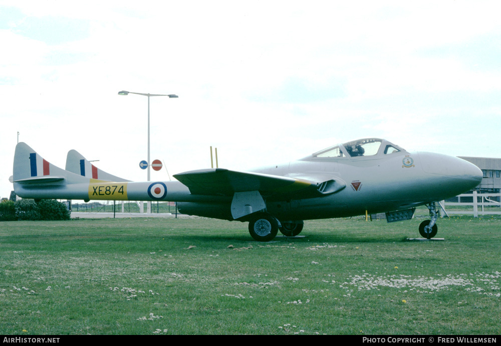 Aircraft Photo of XE874 | De Havilland D.H. 115 Vampire T11 | UK - Air Force | AirHistory.net #168321