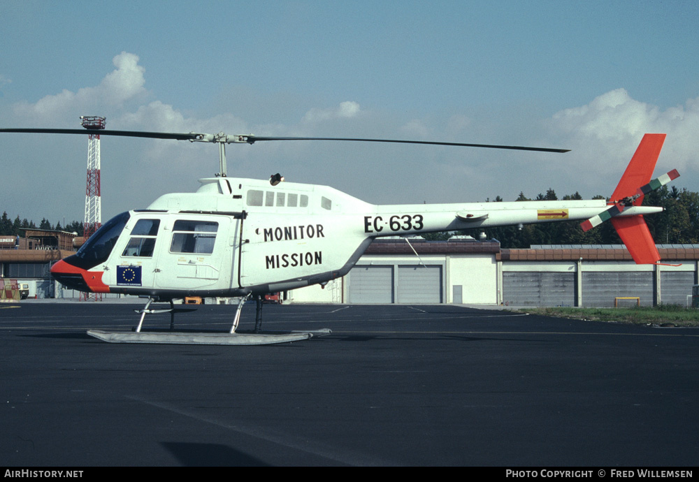 Aircraft Photo of EC633 | Bell AB-206C-1 JetRanger II | E.C. Monitor Mission | AirHistory.net #168330