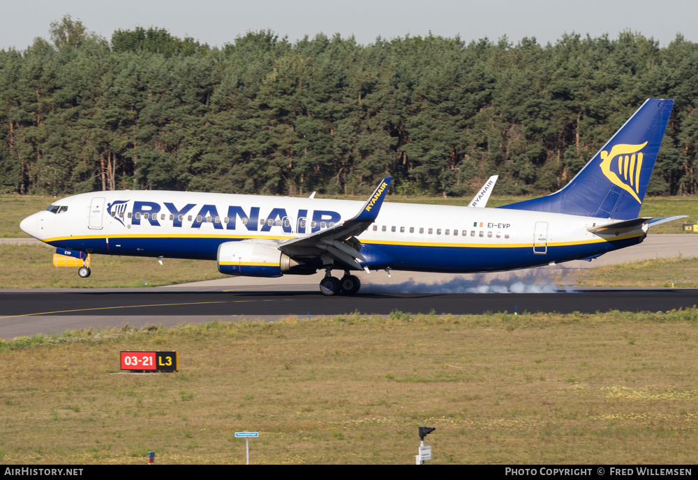 Aircraft Photo of EI-EVP | Boeing 737-8AS | Ryanair | AirHistory.net #168424
