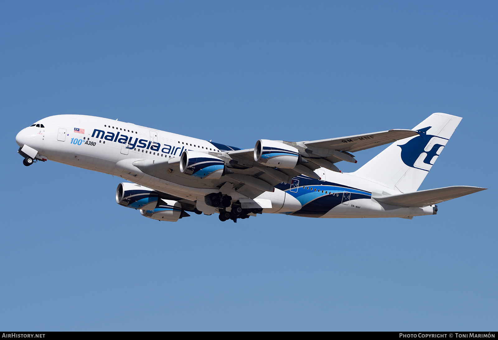 Aircraft Photo of 9M-MNF | Airbus A380-841 | Malaysia Airlines | AirHistory.net #168491