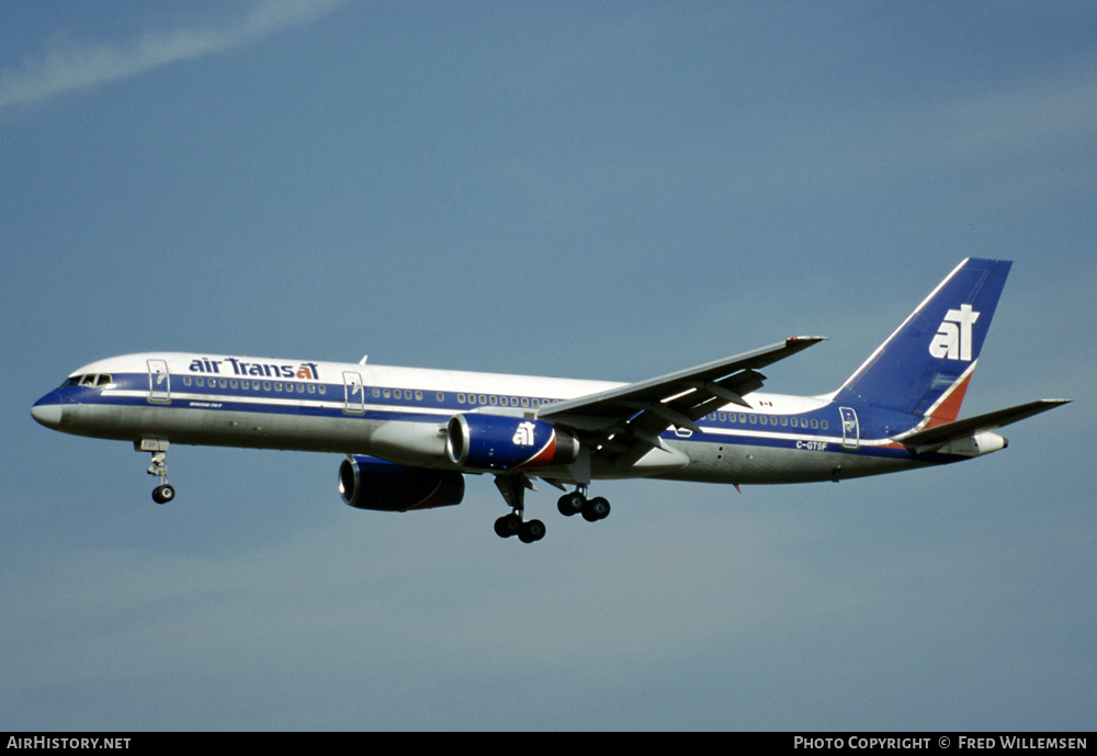 Aircraft Photo of C-GTSF | Boeing 757-23A | Air Transat | AirHistory.net #168591