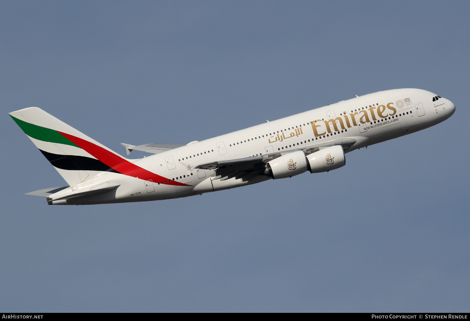 Aircraft Photo of A6-EUM | Airbus A380-861 | Emirates | AirHistory.net #168652