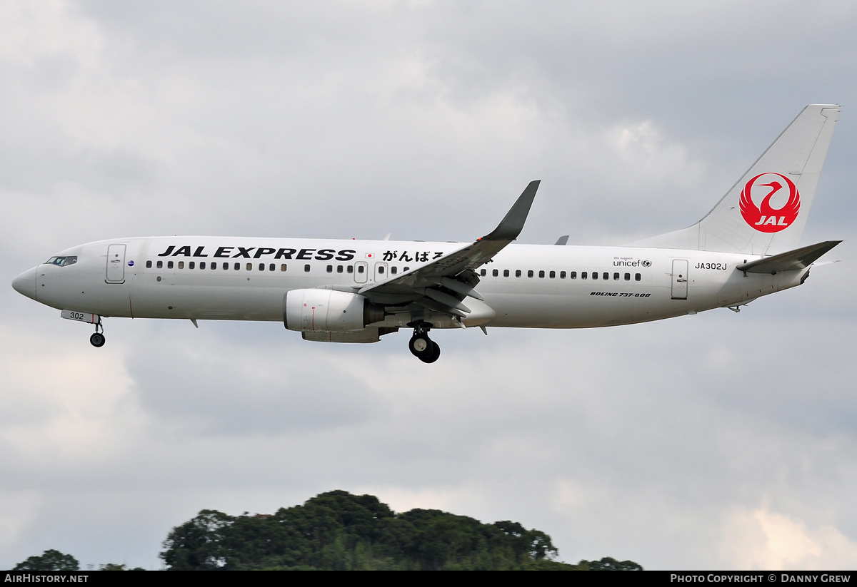 Aircraft Photo of JA302J | Boeing 737-846 | JAL Express - JAL | AirHistory.net #168788