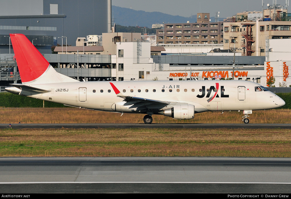 Aircraft Photo of JA215J | Embraer 170STD (ERJ-170-100STD) | Japan Airlines - JAL | AirHistory.net #168872