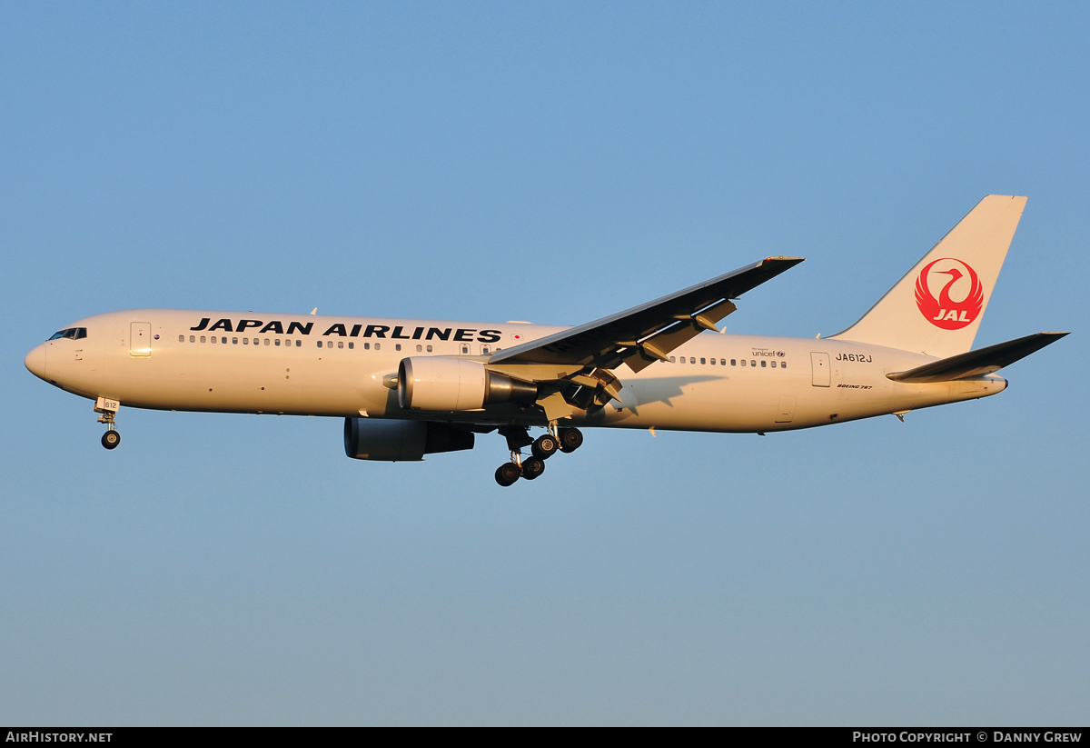 Aircraft Photo of JA612J | Boeing 767-346/ER | Japan Airlines - JAL | AirHistory.net #168945