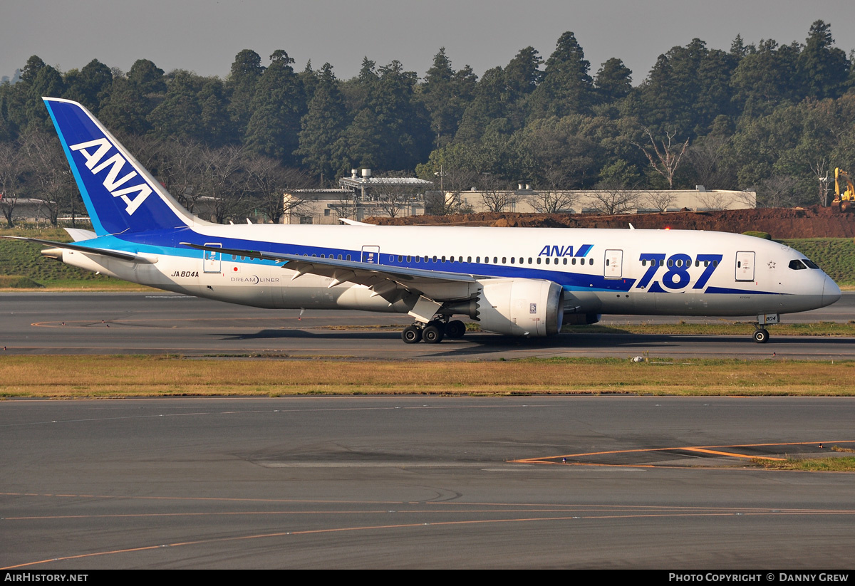 Aircraft Photo of JA804A | Boeing 787-8 Dreamliner | All Nippon Airways - ANA | AirHistory.net #169068