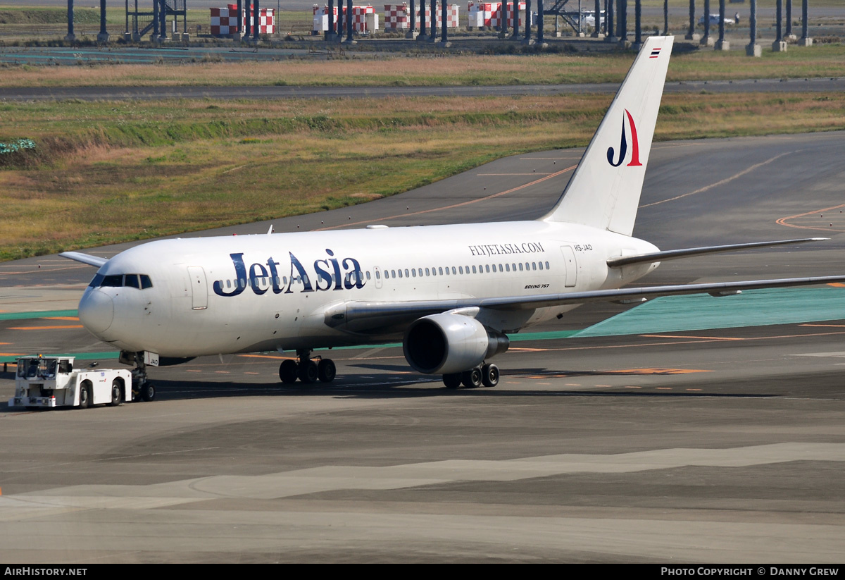 Aircraft Photo of HS-JAD | Boeing 767-246 | Jet Asia Airways | AirHistory.net #169078