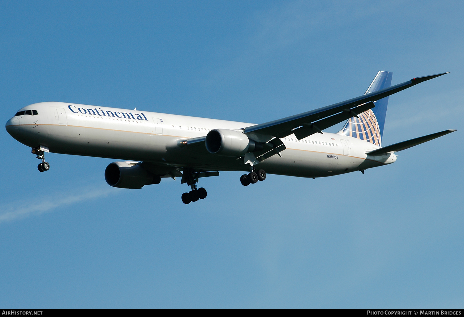 Aircraft Photo of N59053 | Boeing 767-424/ER | Continental Airlines | AirHistory.net #169236