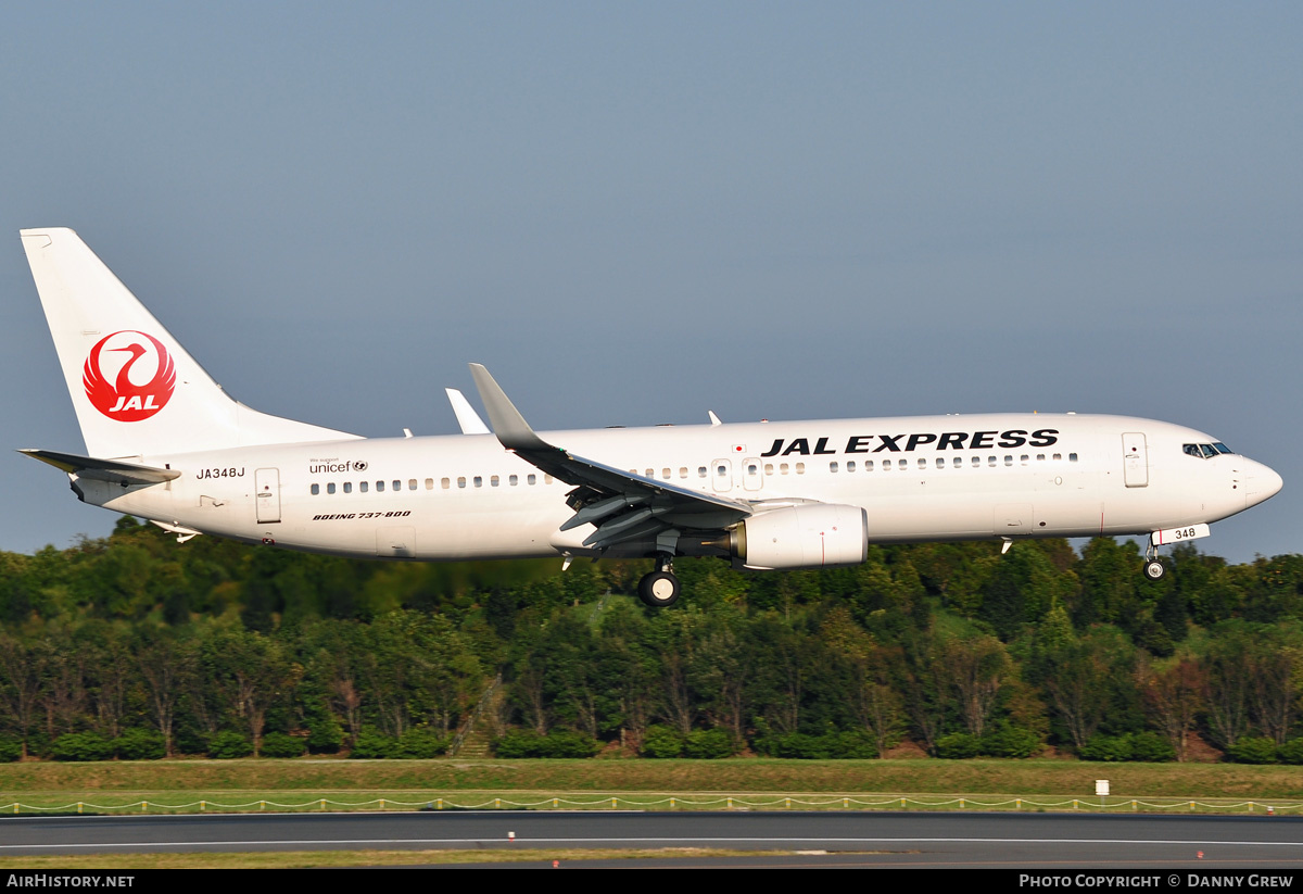 Aircraft Photo of JA348J | Boeing 737-846 | JAL Express - JAL | AirHistory.net #169240