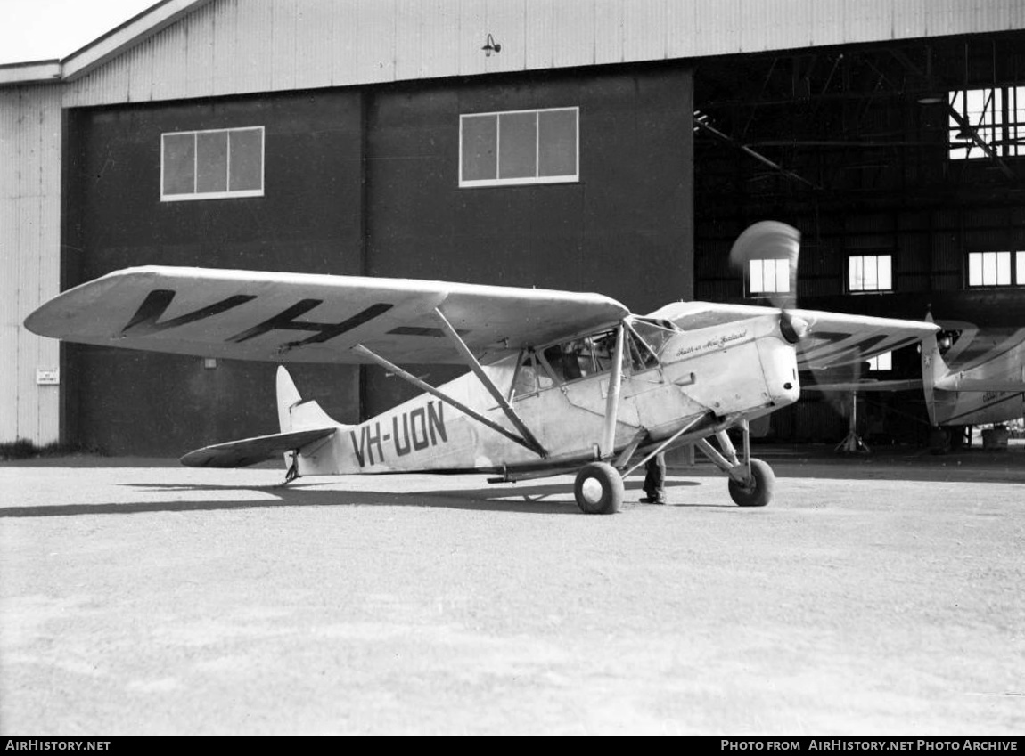 Aircraft Photo of VH-UON | De Havilland D.H. 80A Puss Moth | AirHistory.net #169319