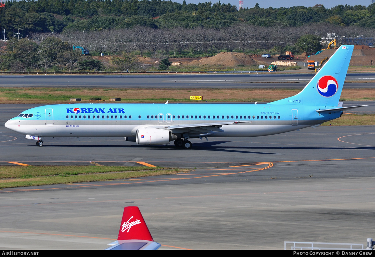 Aircraft Photo of HL7716 | Boeing 737-9B5 | Korean Air | AirHistory.net #169569