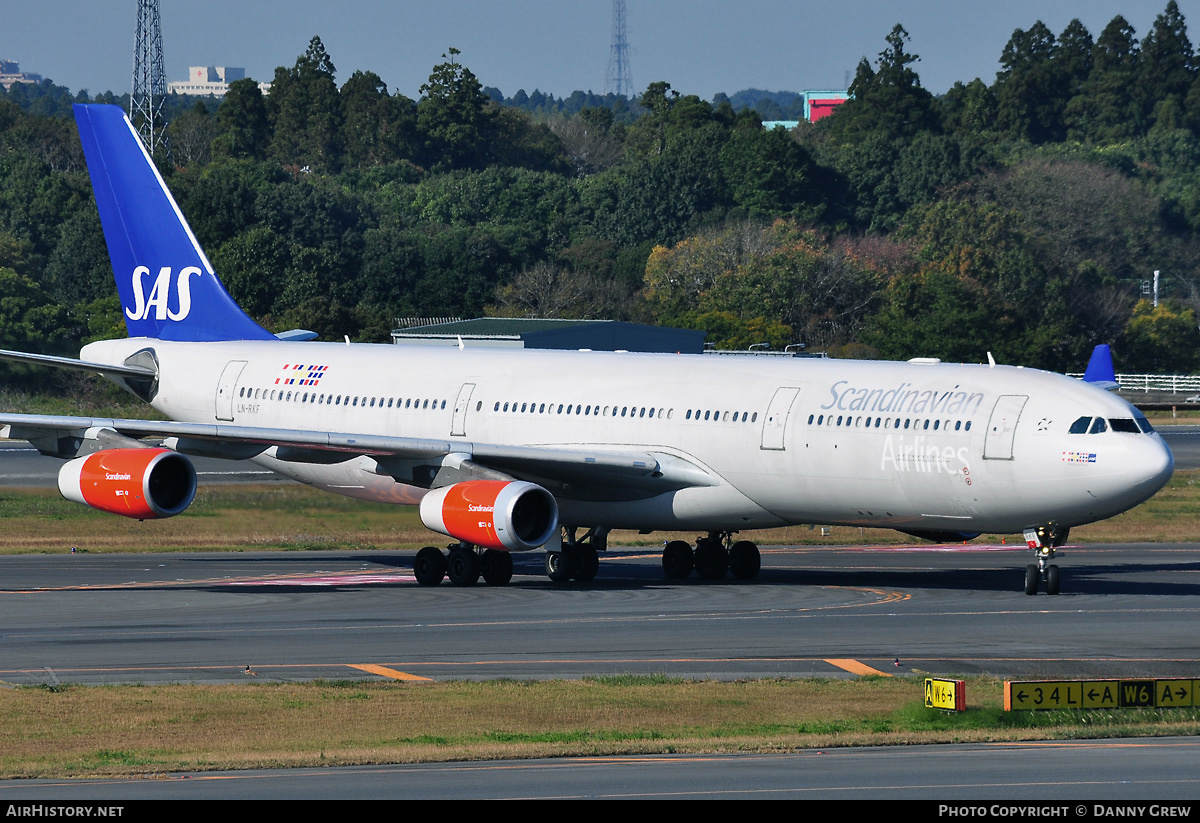 Aircraft Photo of LN-RKF | Airbus A340-313X | Scandinavian Airlines - SAS | AirHistory.net #169584