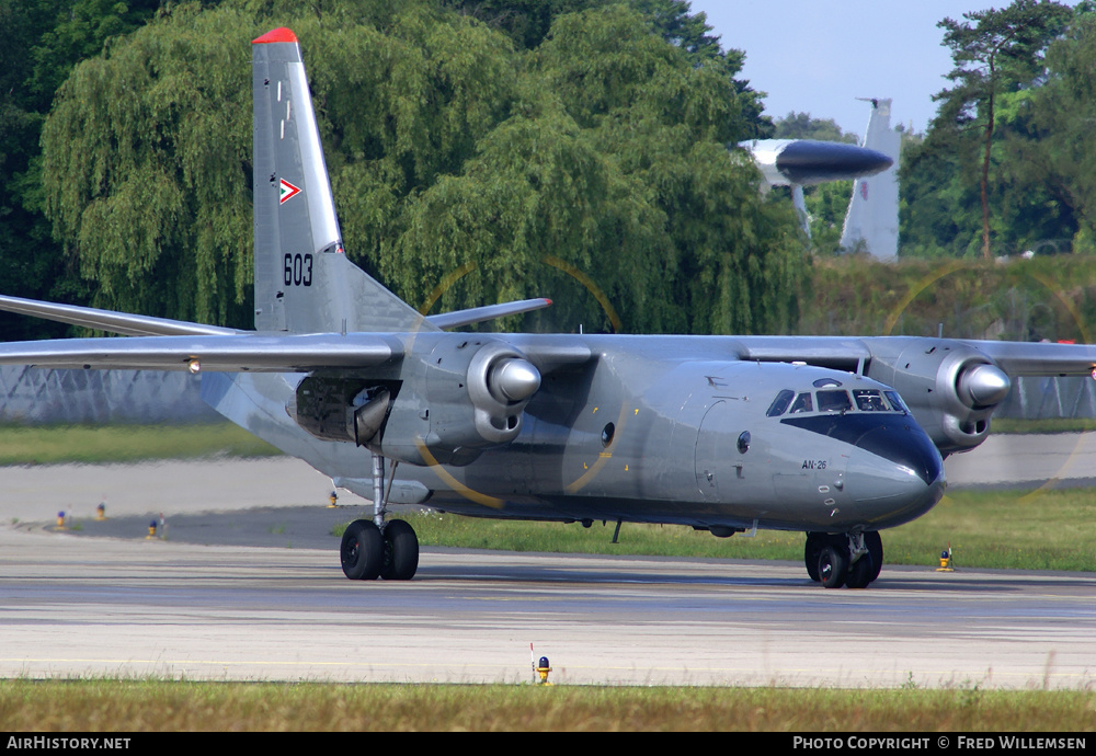 Aircraft Photo of 603 | Antonov An-26 | Hungary - Air Force | AirHistory.net #169593