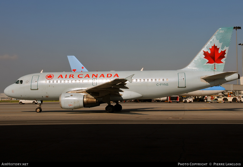 Aircraft Photo of C-FYNS | Airbus A319-114 | Air Canada | AirHistory.net #169684
