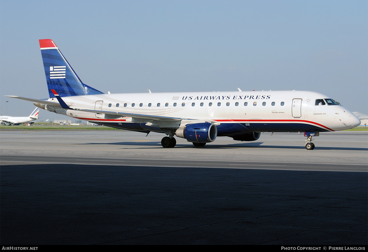 Aircraft Photo of N107HQ | Embraer 175LR (ERJ-170-200LR) | US Airways Express | AirHistory.net #169691