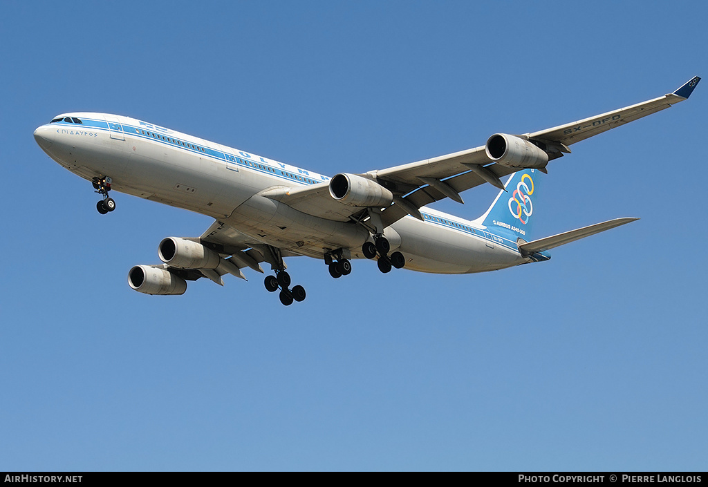 Aircraft Photo of SX-DFD | Airbus A340-313 | Olympic | AirHistory.net #169828