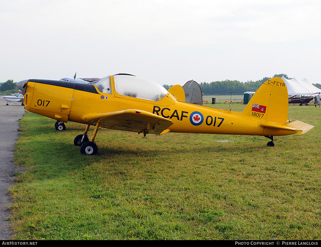 Aircraft Photo of C-FCYR / 18017 | De Havilland Canada DHC-1B-2-S3 Chipmunk | Canada - Air Force | AirHistory.net #169849