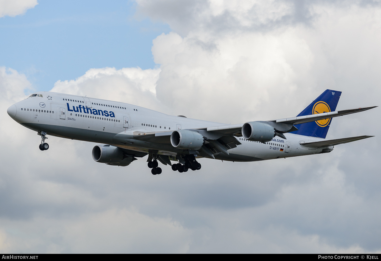 Aircraft Photo of D-ABYF | Boeing 747-830 | Lufthansa | AirHistory.net #169898