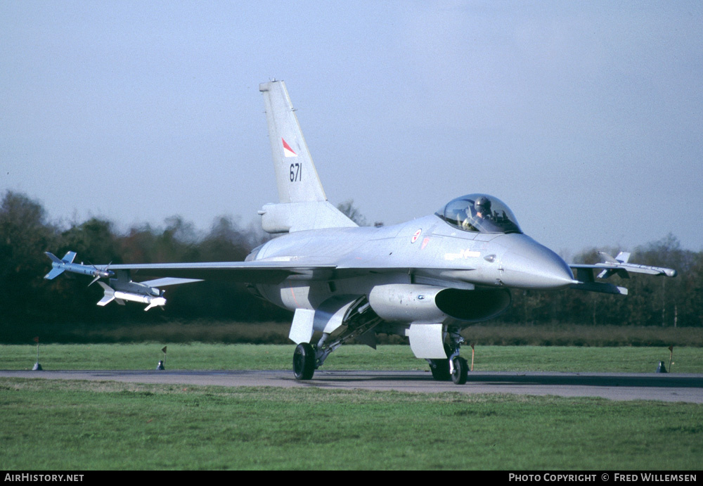 Aircraft Photo of 671 | General Dynamics F-16A Fighting Falcon | Norway - Air Force | AirHistory.net #170027